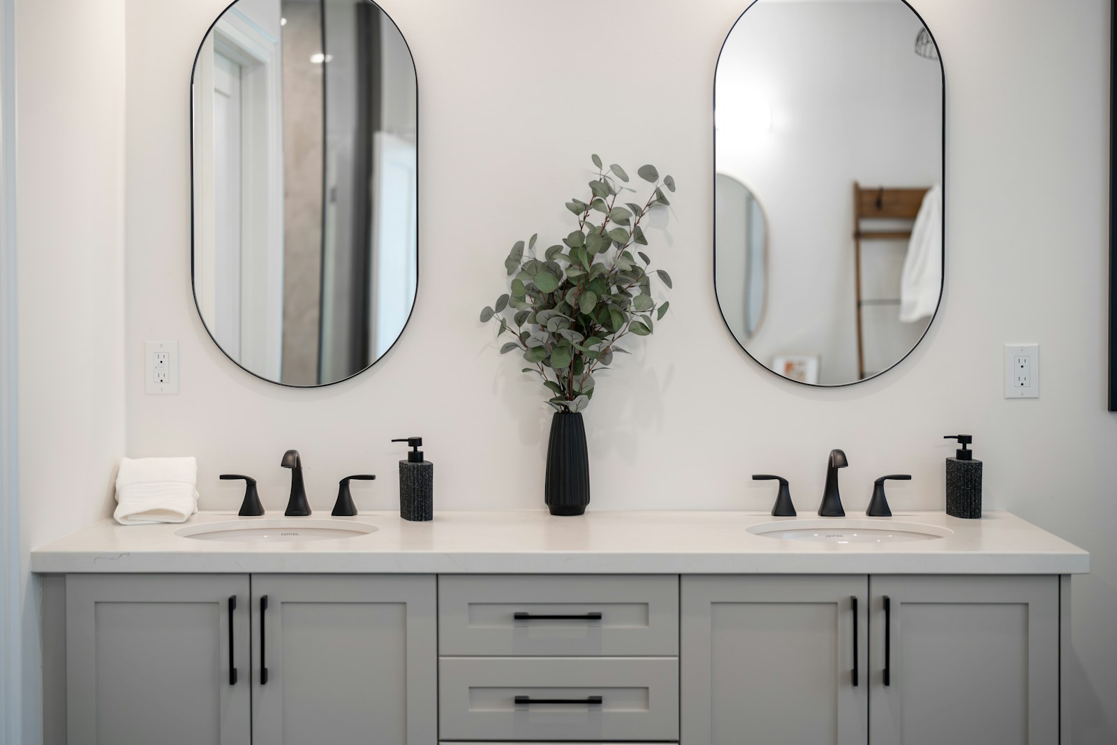 Bathroom vanity and modular storage cabinetry